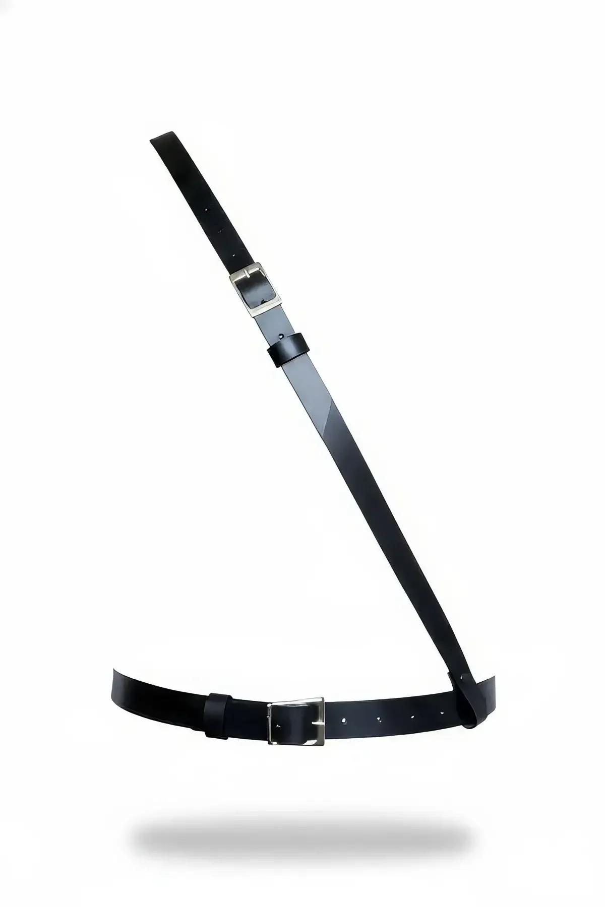 Asymmetrical Faux Leather Single Shoulder Body Harness