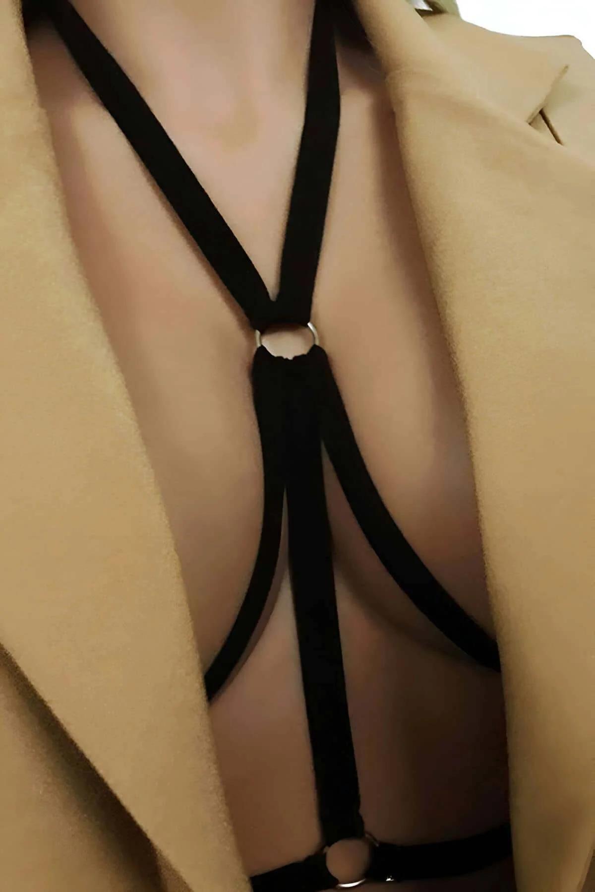 Women's Adjustable Chest Harness Strap Fashion Accessory