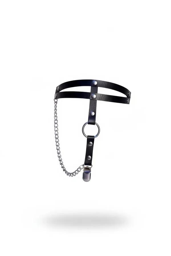 Single Leg Harness Garter with Chain & Double Band
