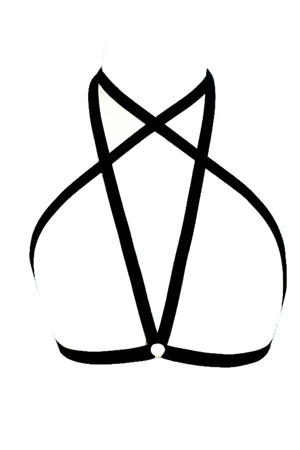 Star Back Adjustable Strappy Body Harness Fashion Accent