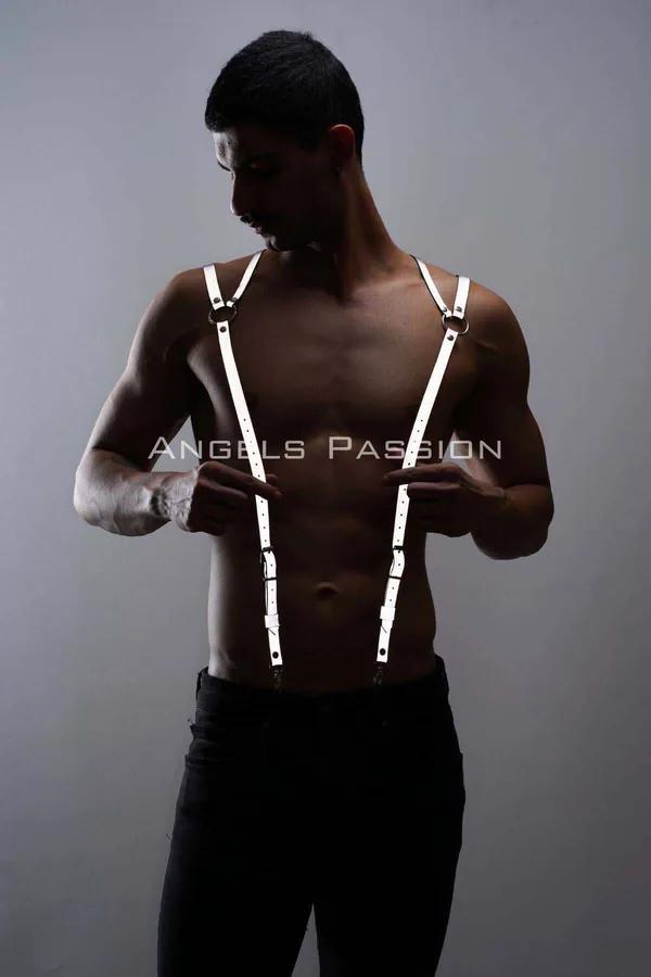 Reflective Men's Shoulder Harness - Adjustable Fashion Accessory