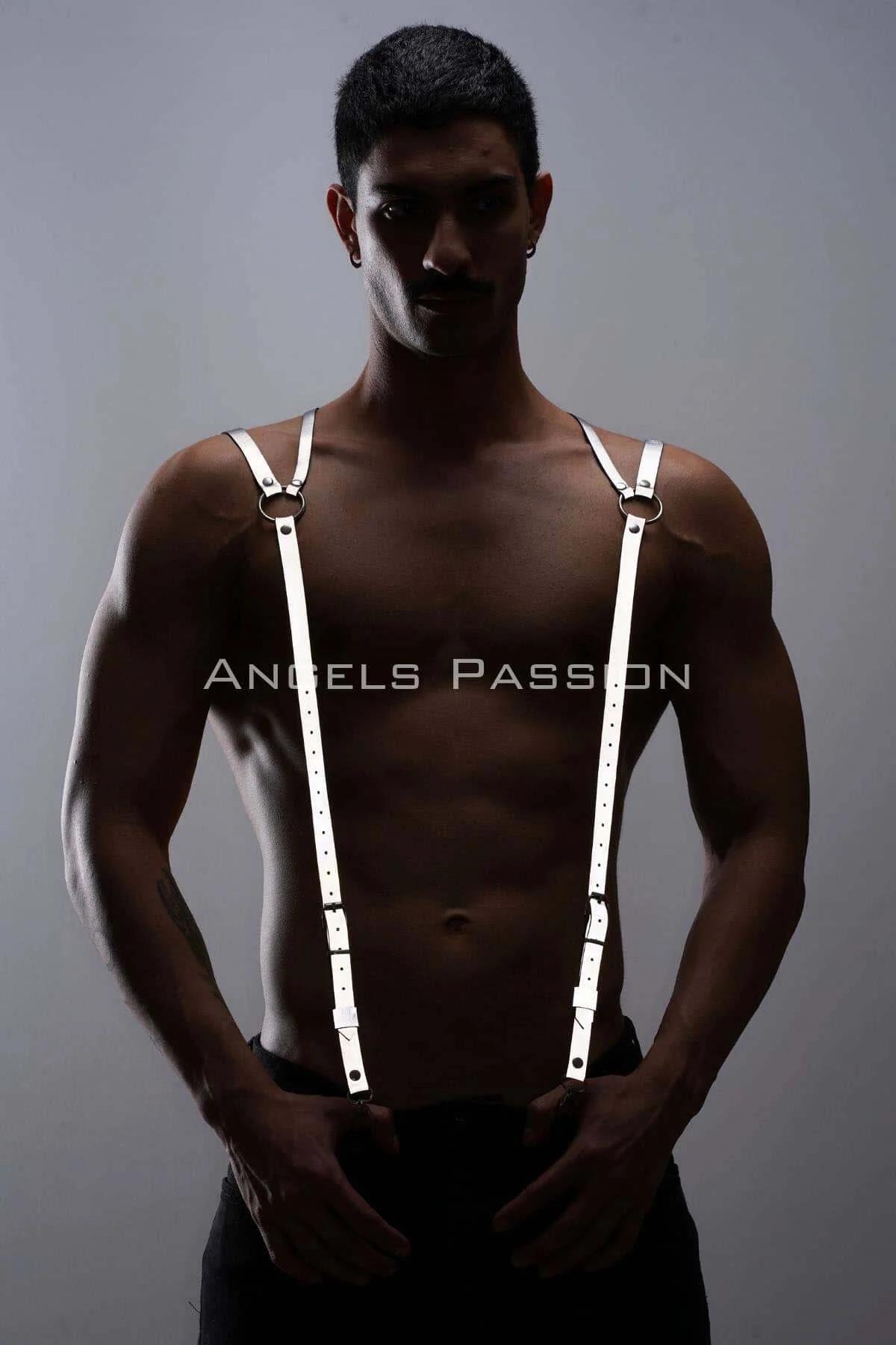 Reflective Men's Shoulder Harness - Adjustable Fashion Accessory