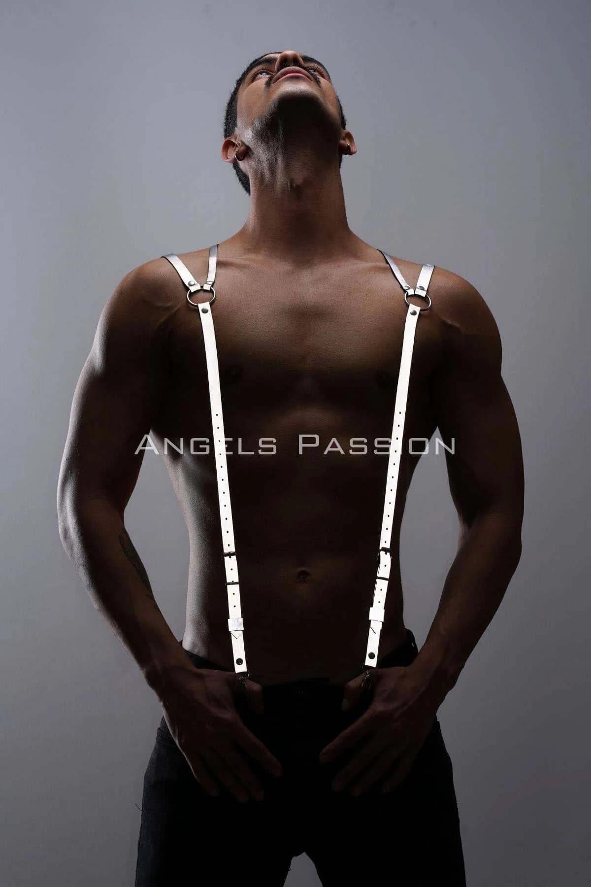 Reflective Men's Shoulder Harness - Adjustable Fashion Accessory