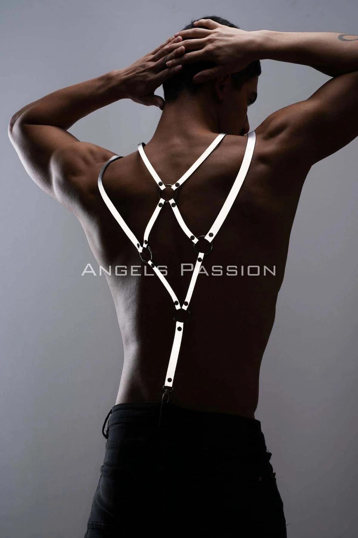 Reflective Men's Shoulder Harness - Adjustable Fashion Accessory