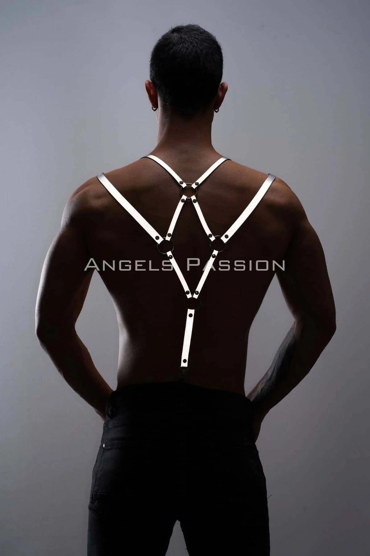 Reflective Men's Shoulder Harness - Adjustable Fashion Accessory