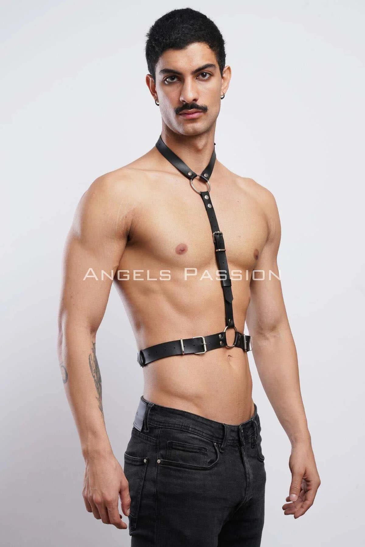 Men's Leather Harness | Halterneck Adjustable Body Strap