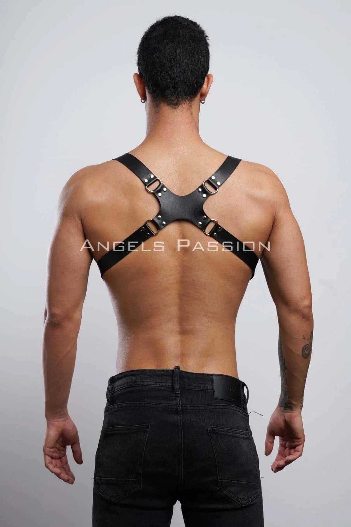 Men's Leather Harness Adjustable Chest Body Strap
