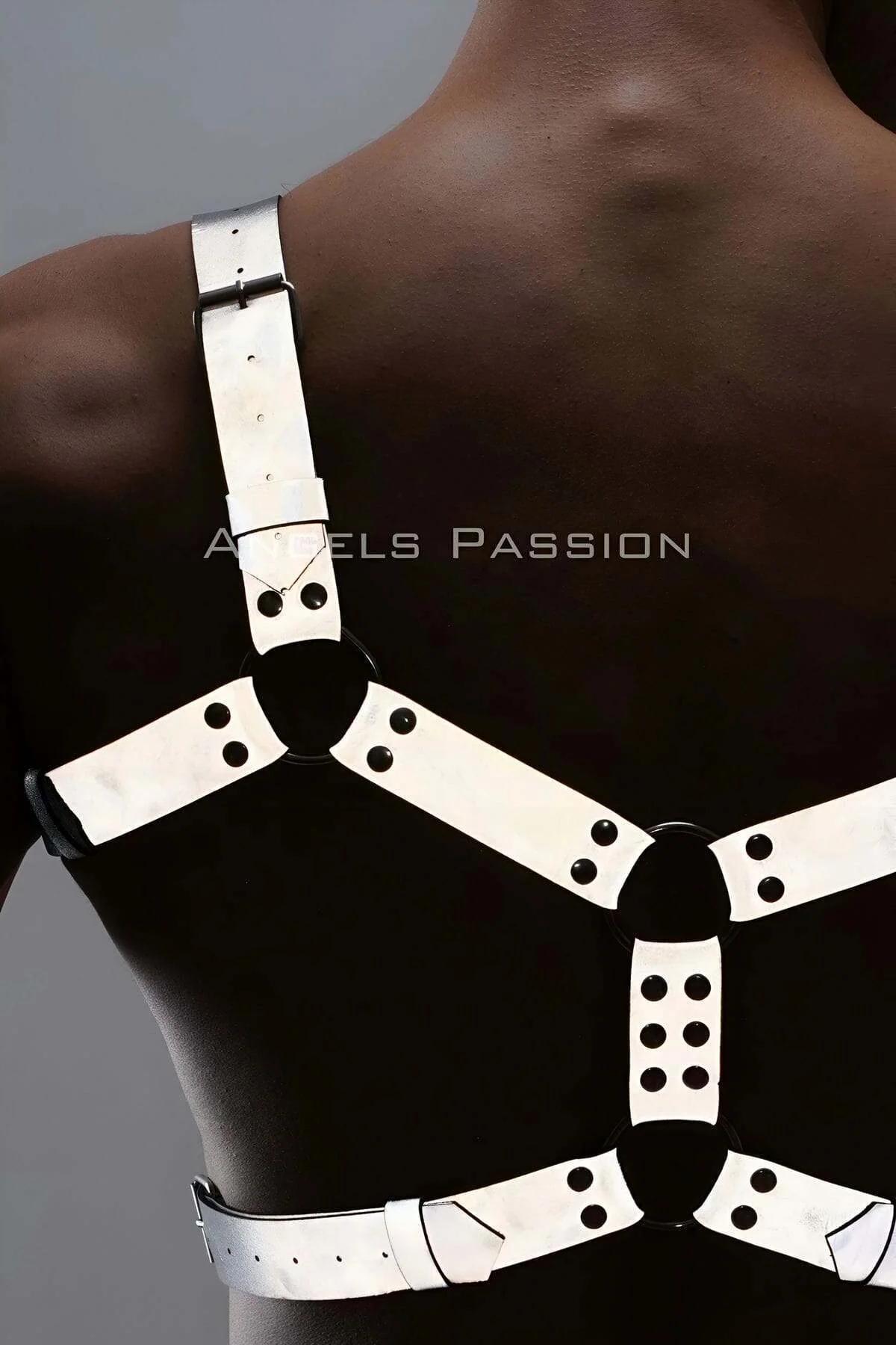 Reflective Men's Harness Set - Adjustable Chest & Leg Style