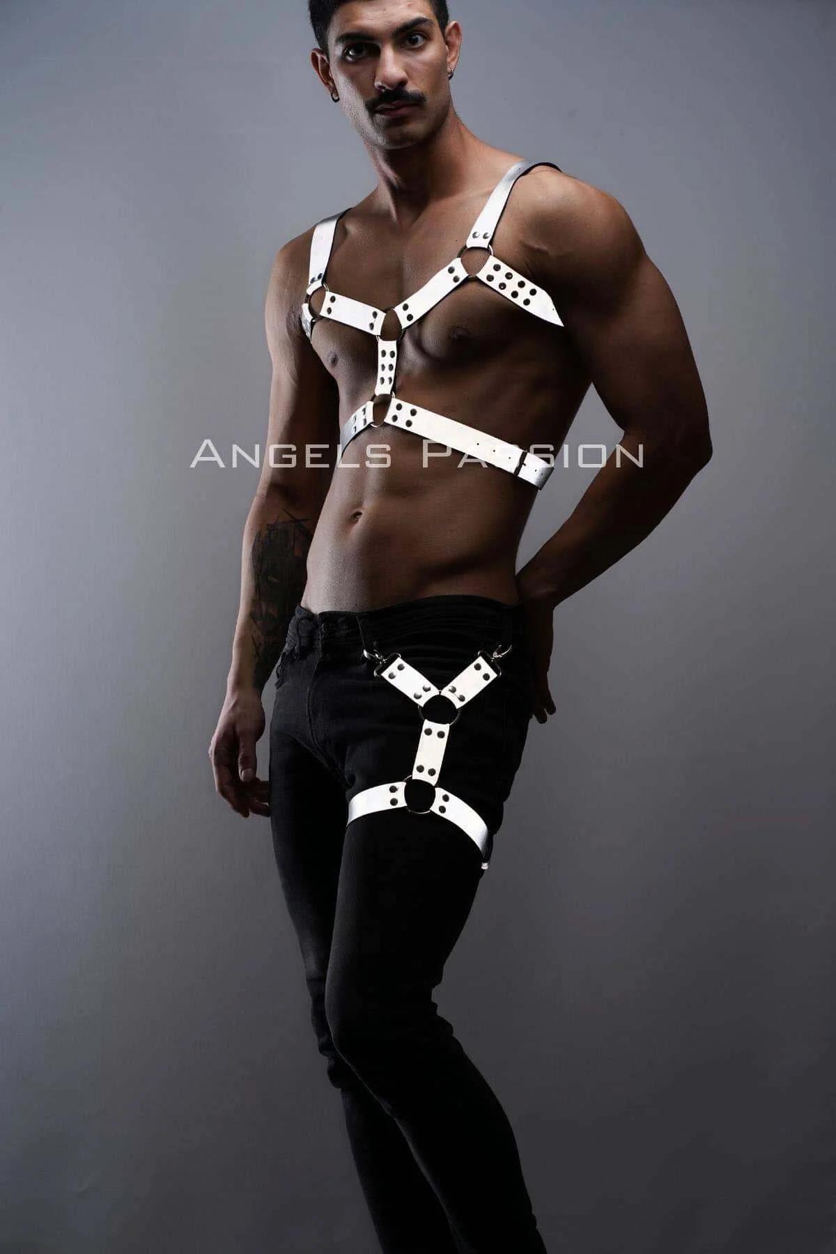 Men's Reflective Chest and Leg Harness Set – Stand Out