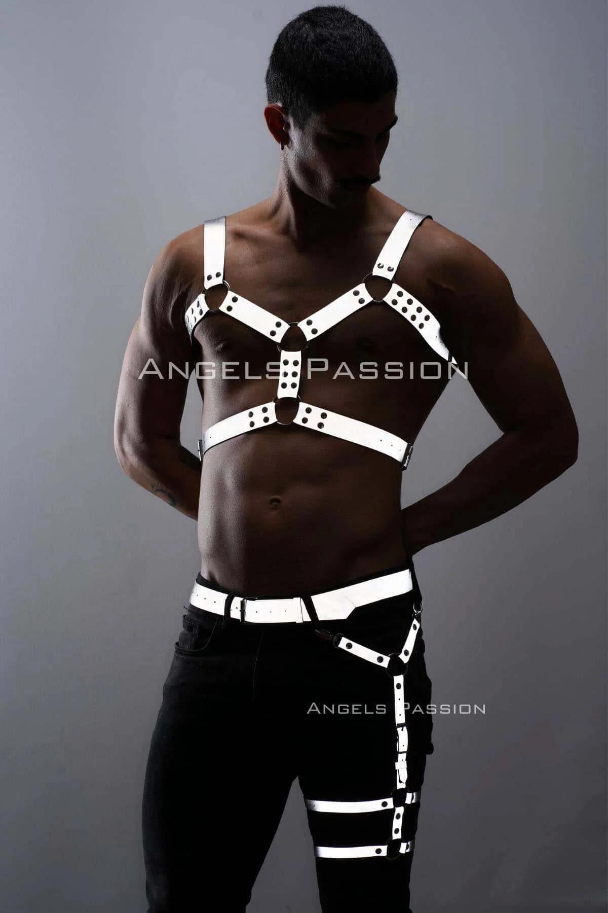 Men's Reflective Chest and Leg Harness Set – Stand Out