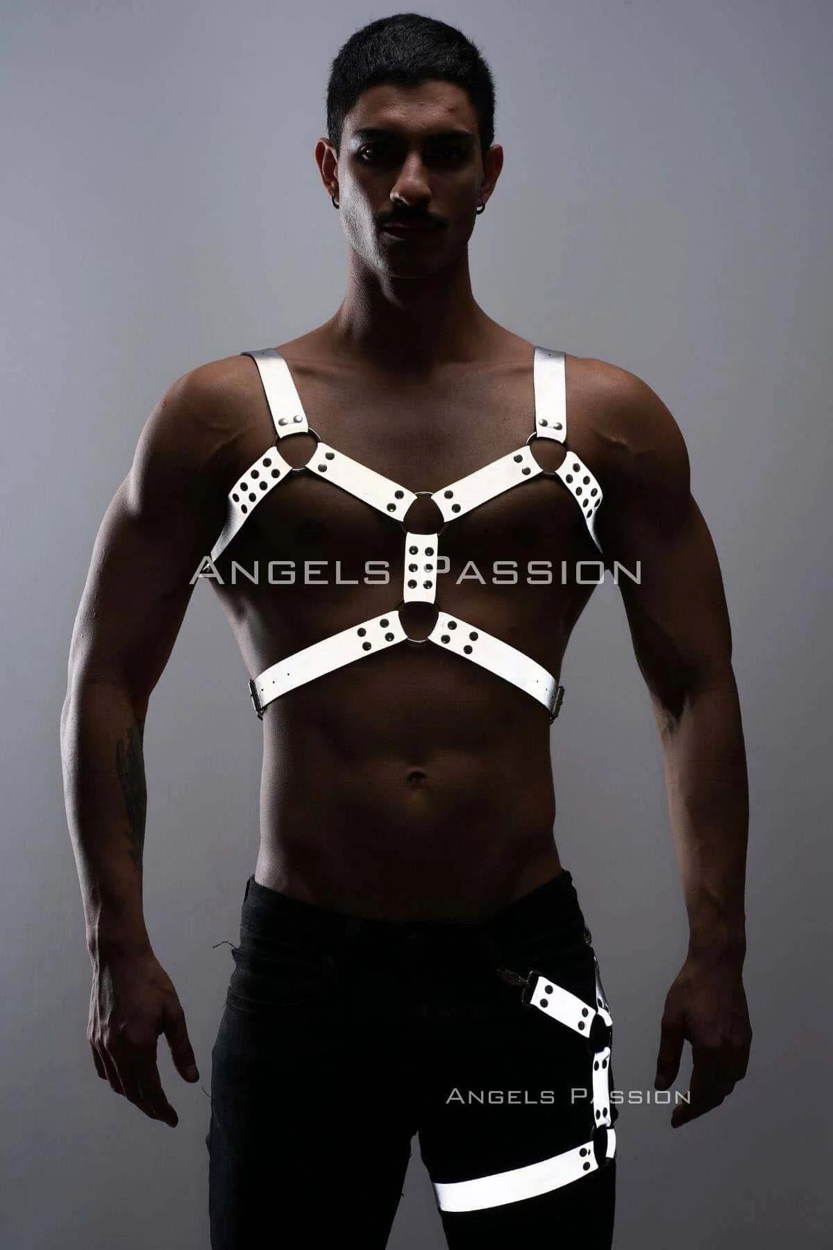 Men's Reflective Chest and Leg Harness Set – Stand Out