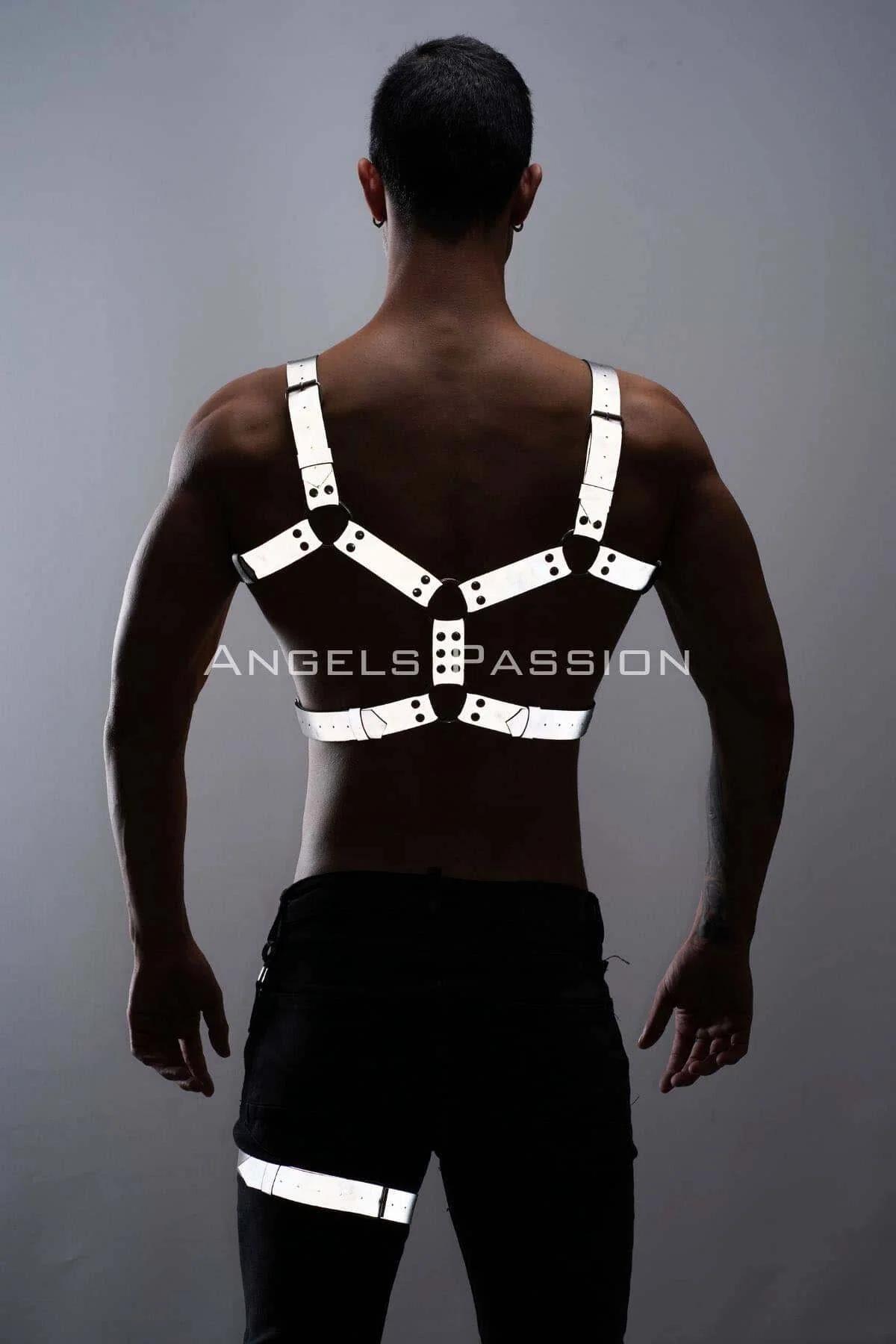 Men's Reflective Chest and Leg Harness Set – Stand Out