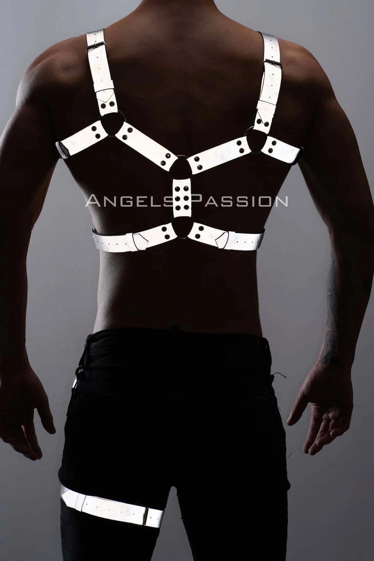 Men's Reflective Chest and Leg Harness Set – Stand Out