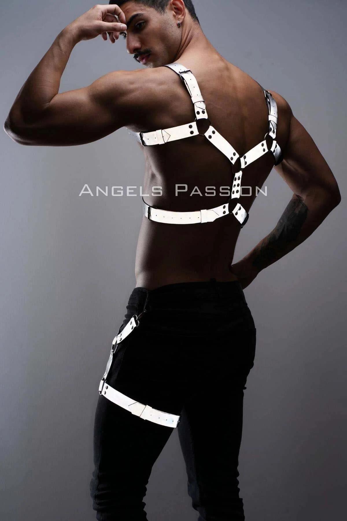 Men's Reflective Chest and Leg Harness Set – Stand Out