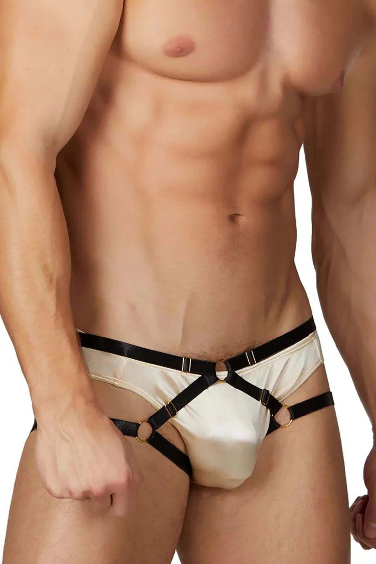Men's Harness Underwear Brief with Adjustable Straps