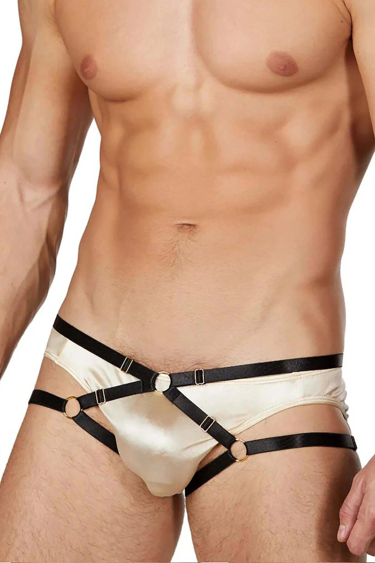 Men's Harness Underwear Brief with Adjustable Straps