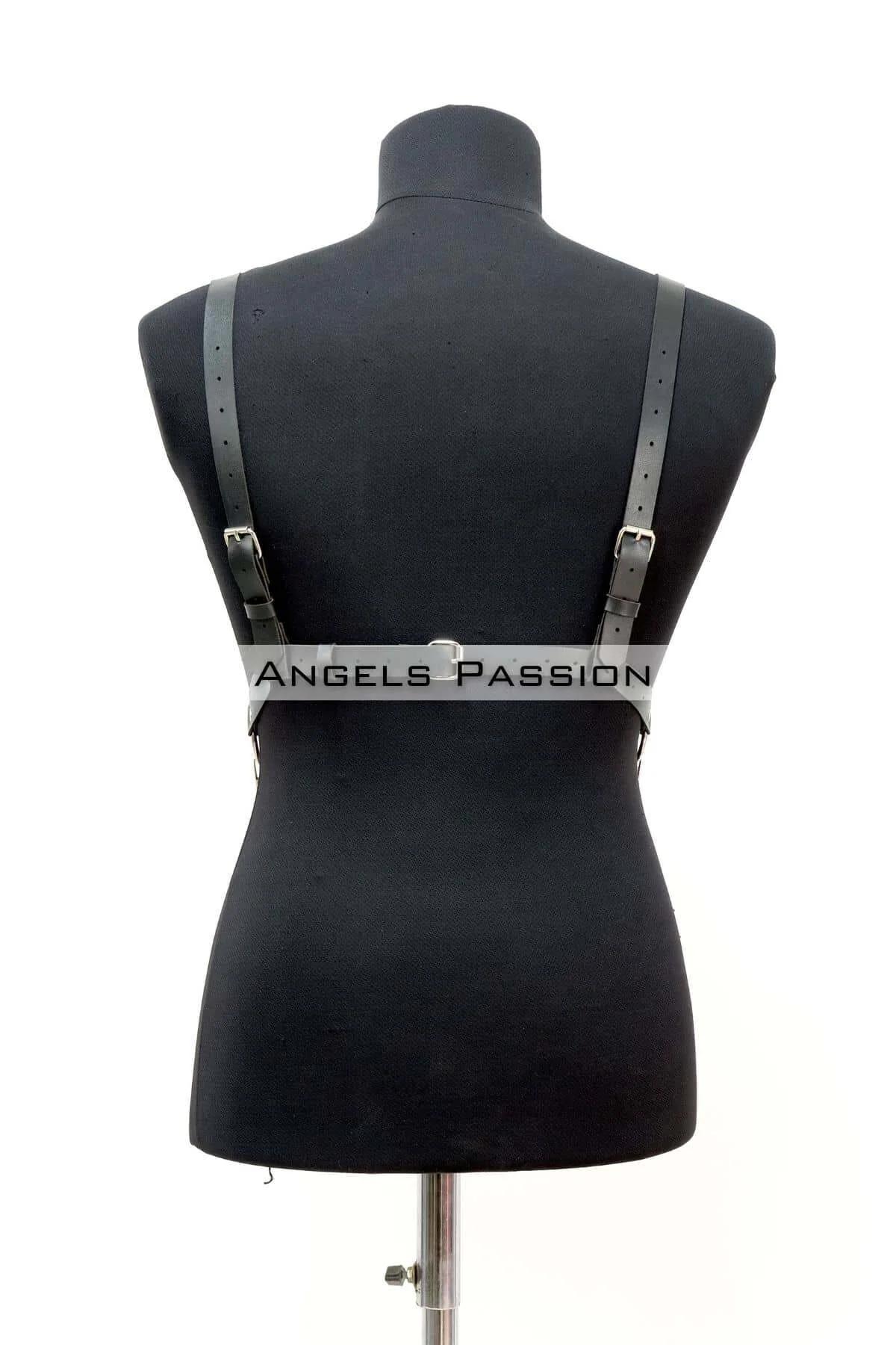 Men's Leather Harness with Chains | Adjustable Bodywear