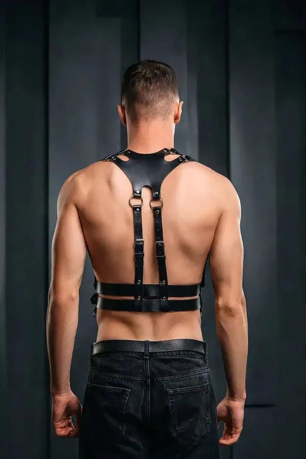 Mens Leather Harness – Adjustable Chest Body Accessory