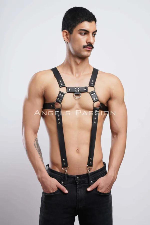 Strappy Chest Harness with O-Ring Detail