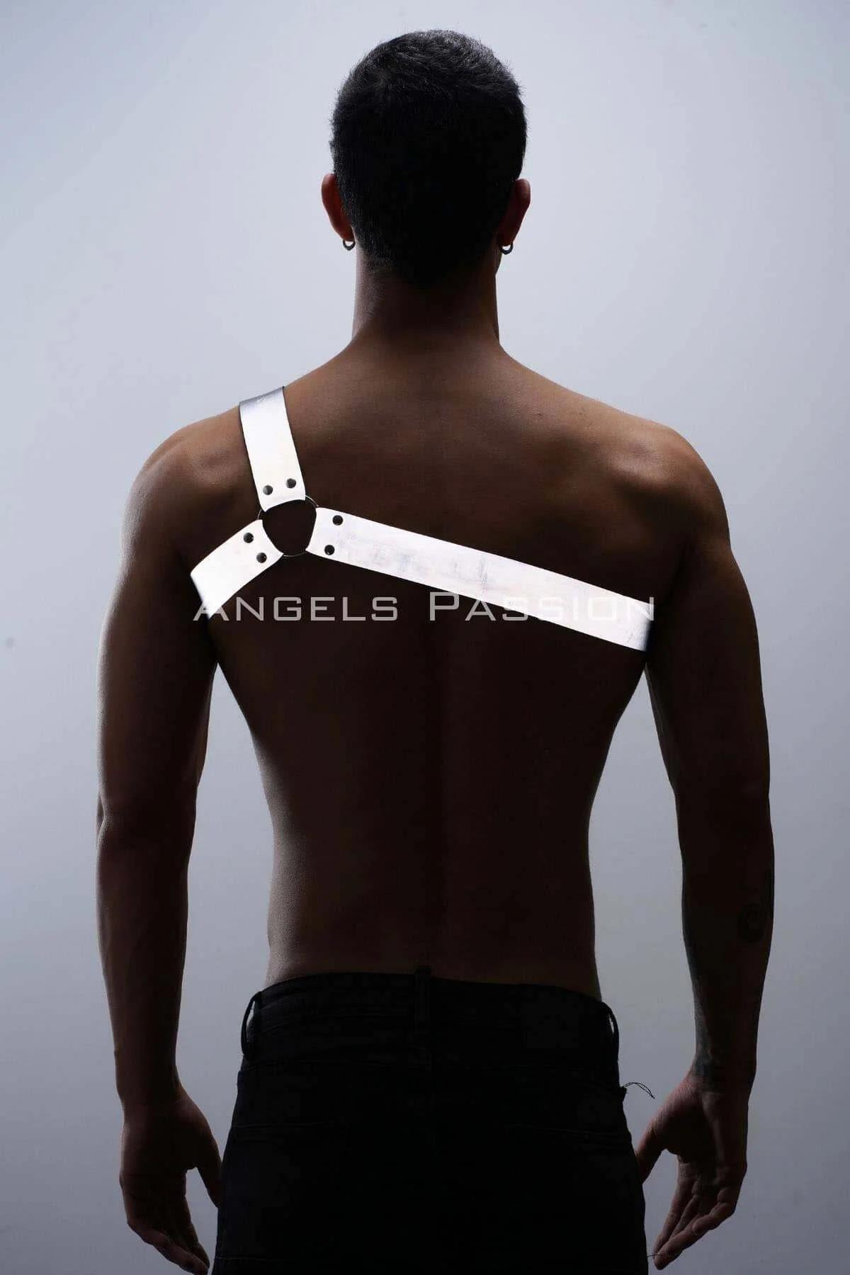 Men's Reflective One Shoulder Chest Harness - Adjustable Fit