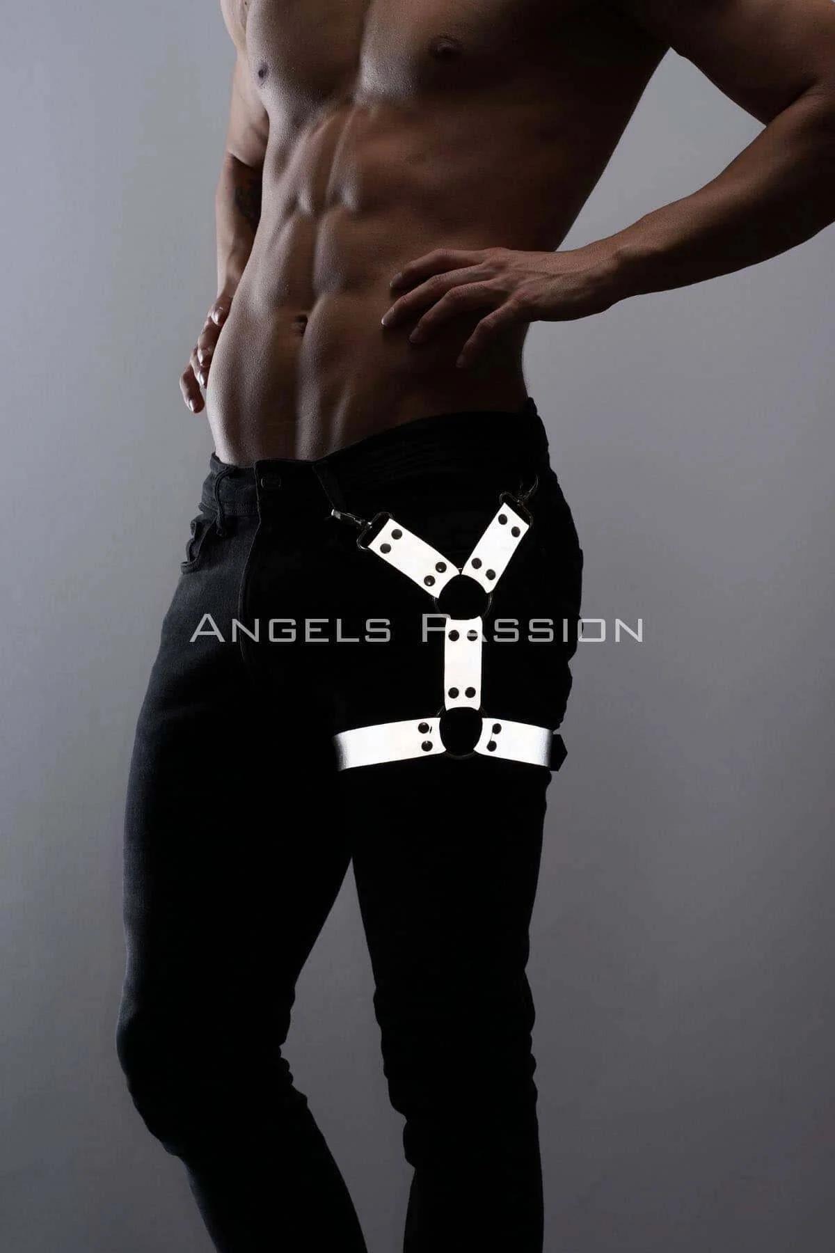 Reflective Men's Leg Harness Strap | Adjustable Thigh Accessory