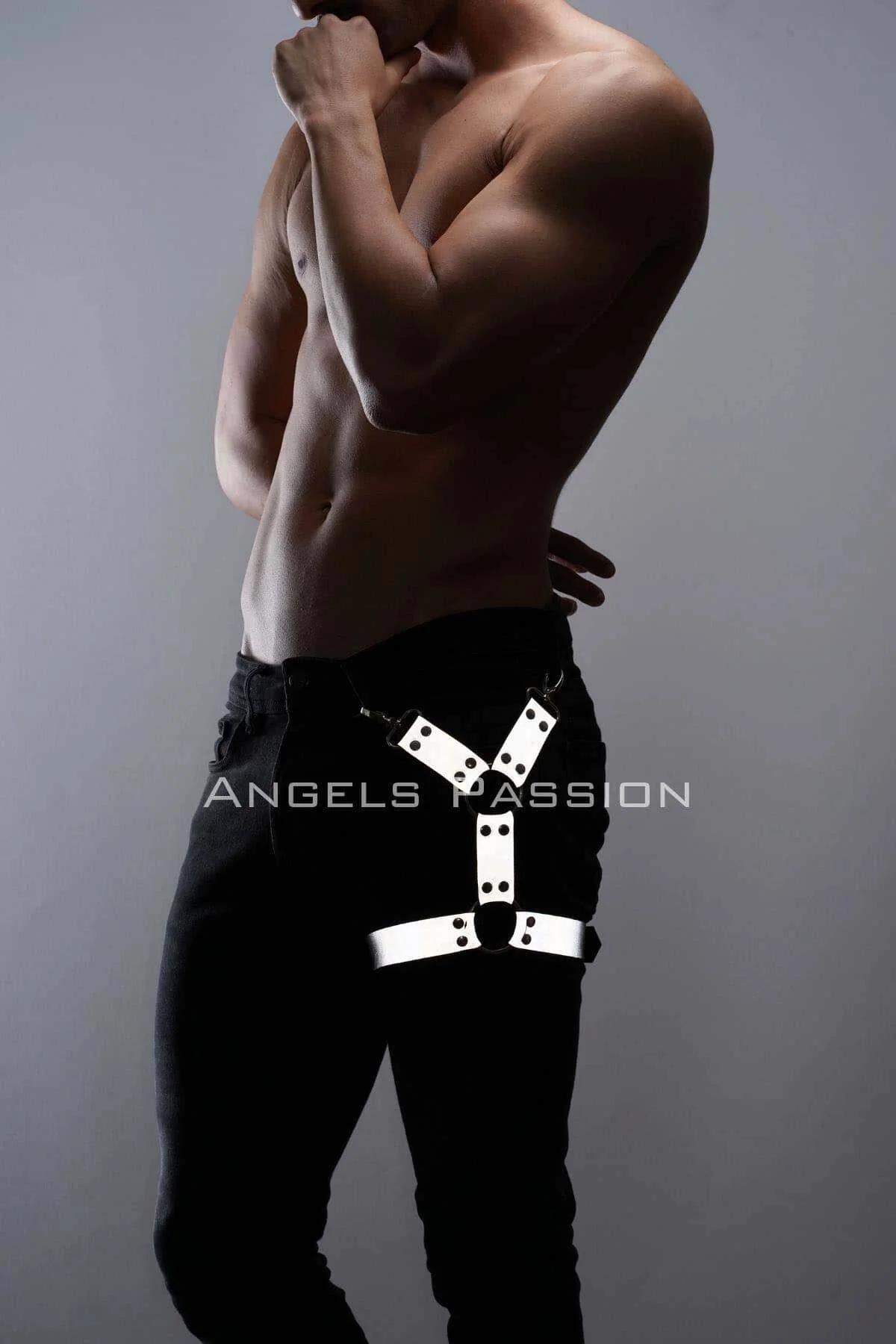 Reflective Men's Leg Harness Strap | Adjustable Thigh Accessory