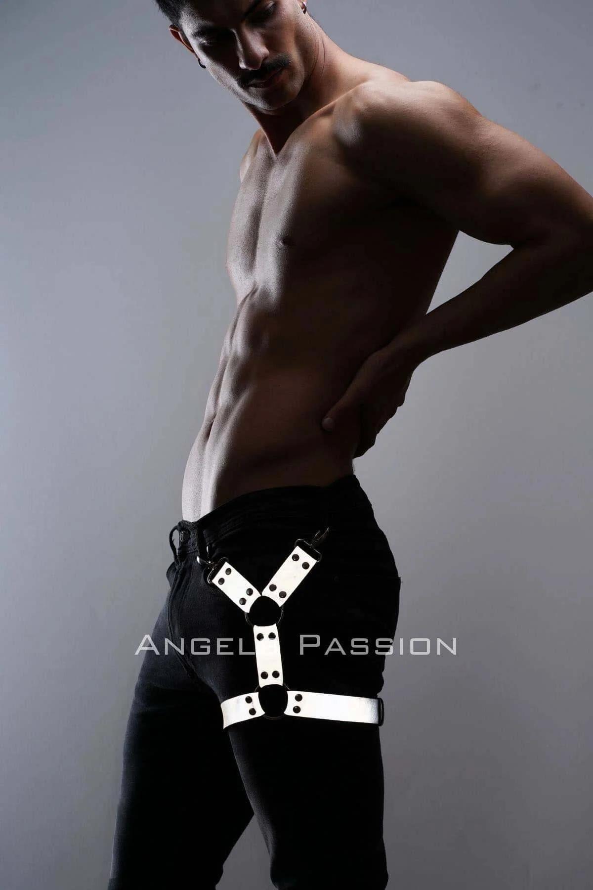 Reflective Men's Leg Harness Strap | Adjustable Thigh Accessory