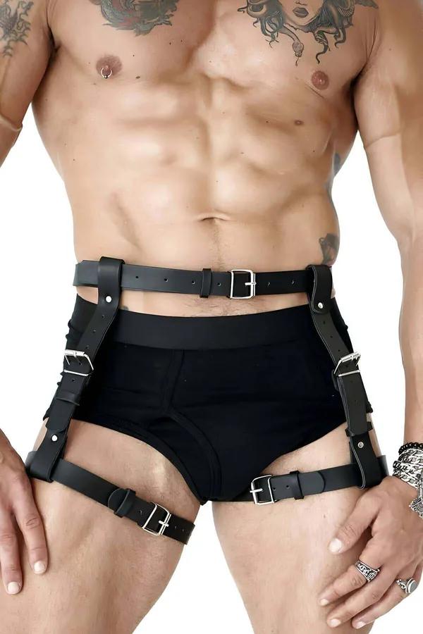 Men's Adjustable Faux Leather Body Harness | Ultimate Fit