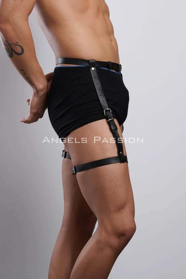Men's Leather Harness | Adjustable Waist & Leg Body Straps