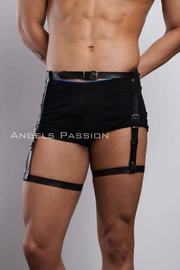 Men's Leather Harness | Adjustable Waist & Leg Body Straps