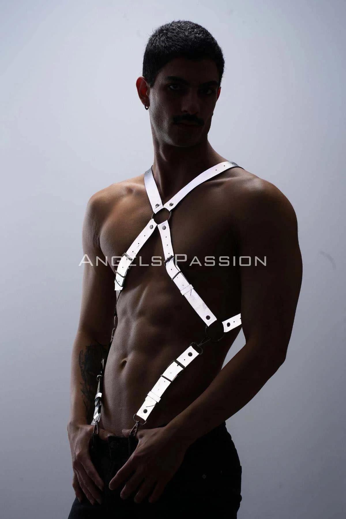 Mens Reflective Harness - Adjustable Chest & Trouser Suspenders