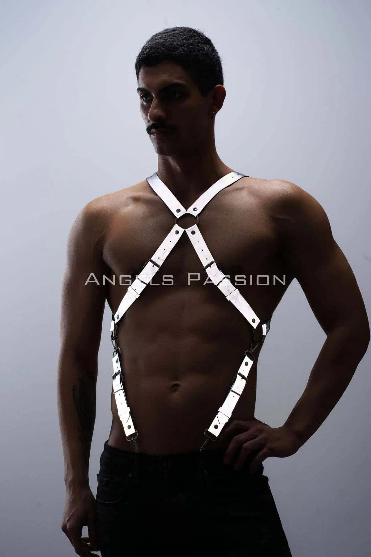 Mens Reflective Harness - Adjustable Chest & Trouser Suspenders