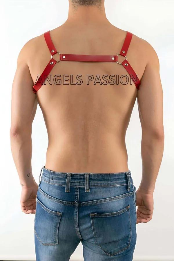 Men's Harness - Red Glossy Adjustable Chest Bodywear