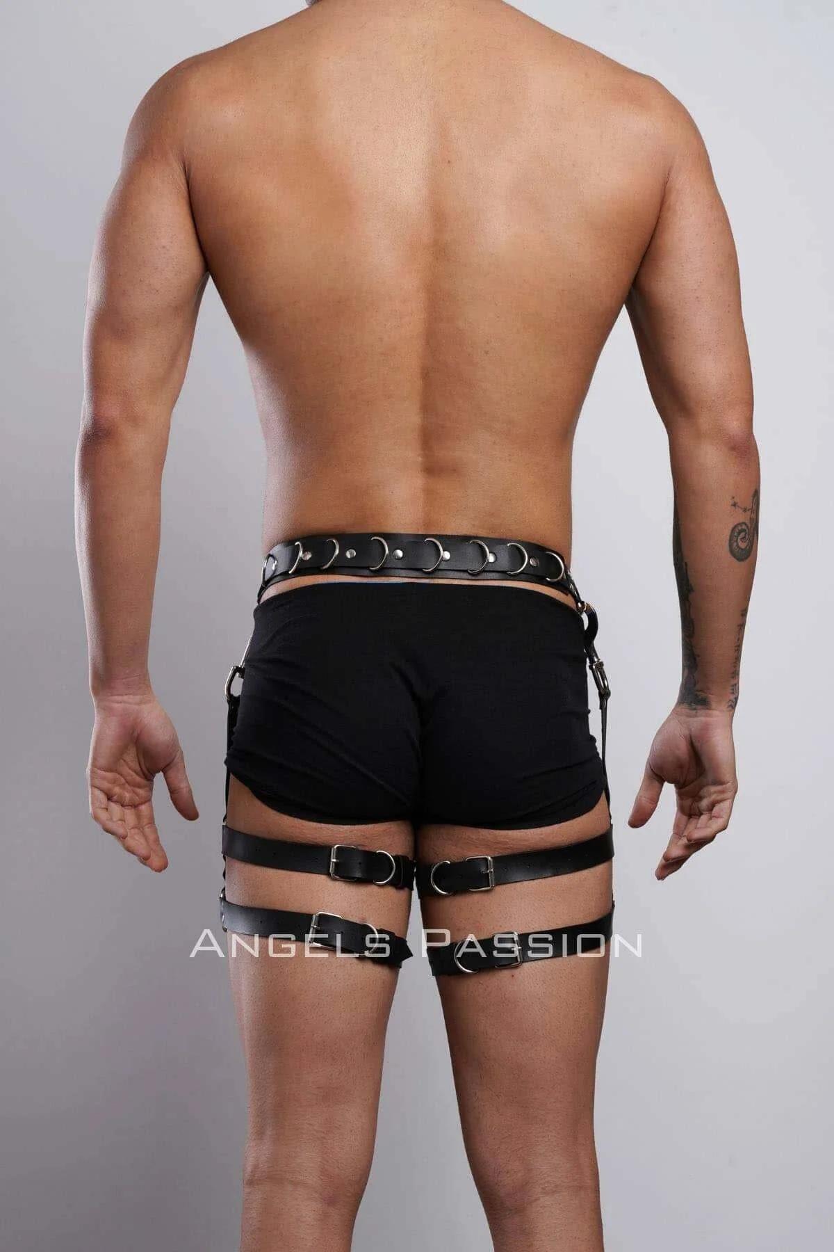 Men's Leather Leg Harness – Adjustable Thigh Garter