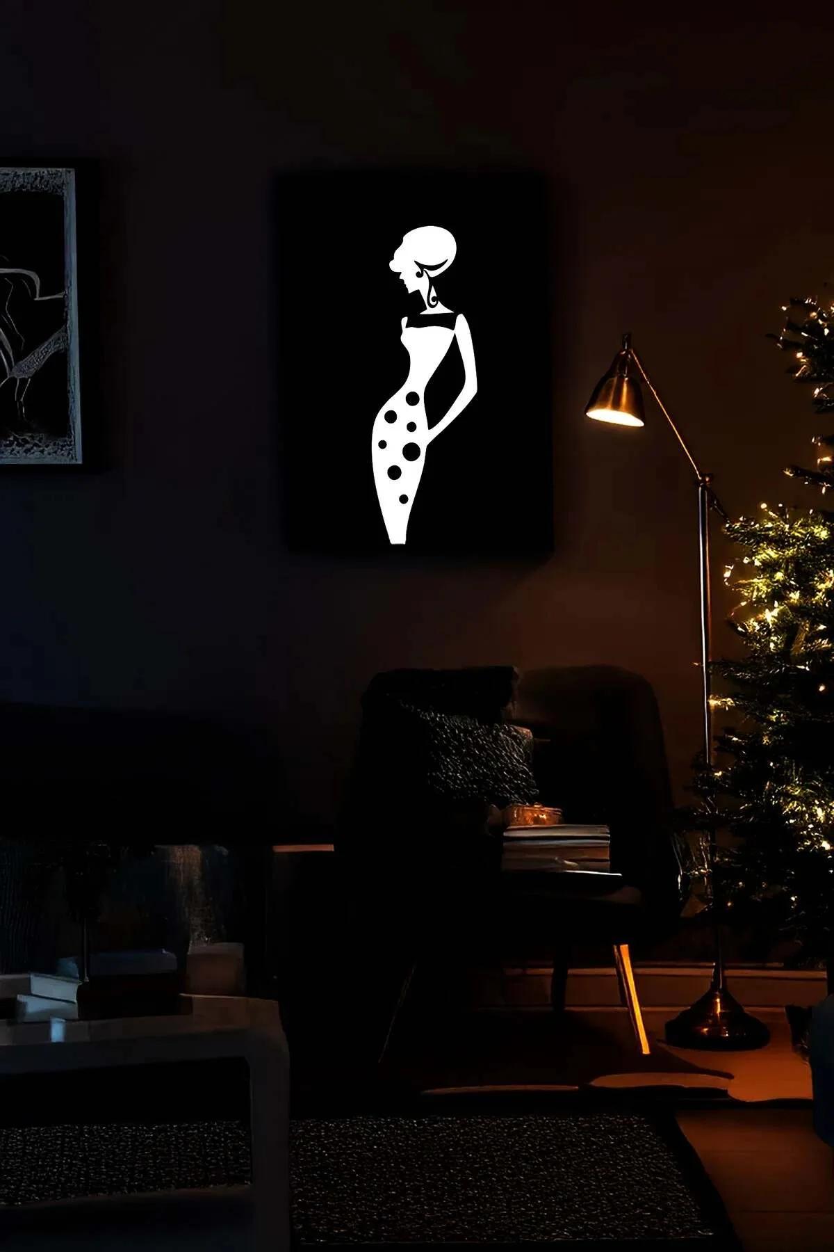 Retro stil suni deri tablo arka yüz, entegre asma aparatı ve pleksi sabitleme detayı
