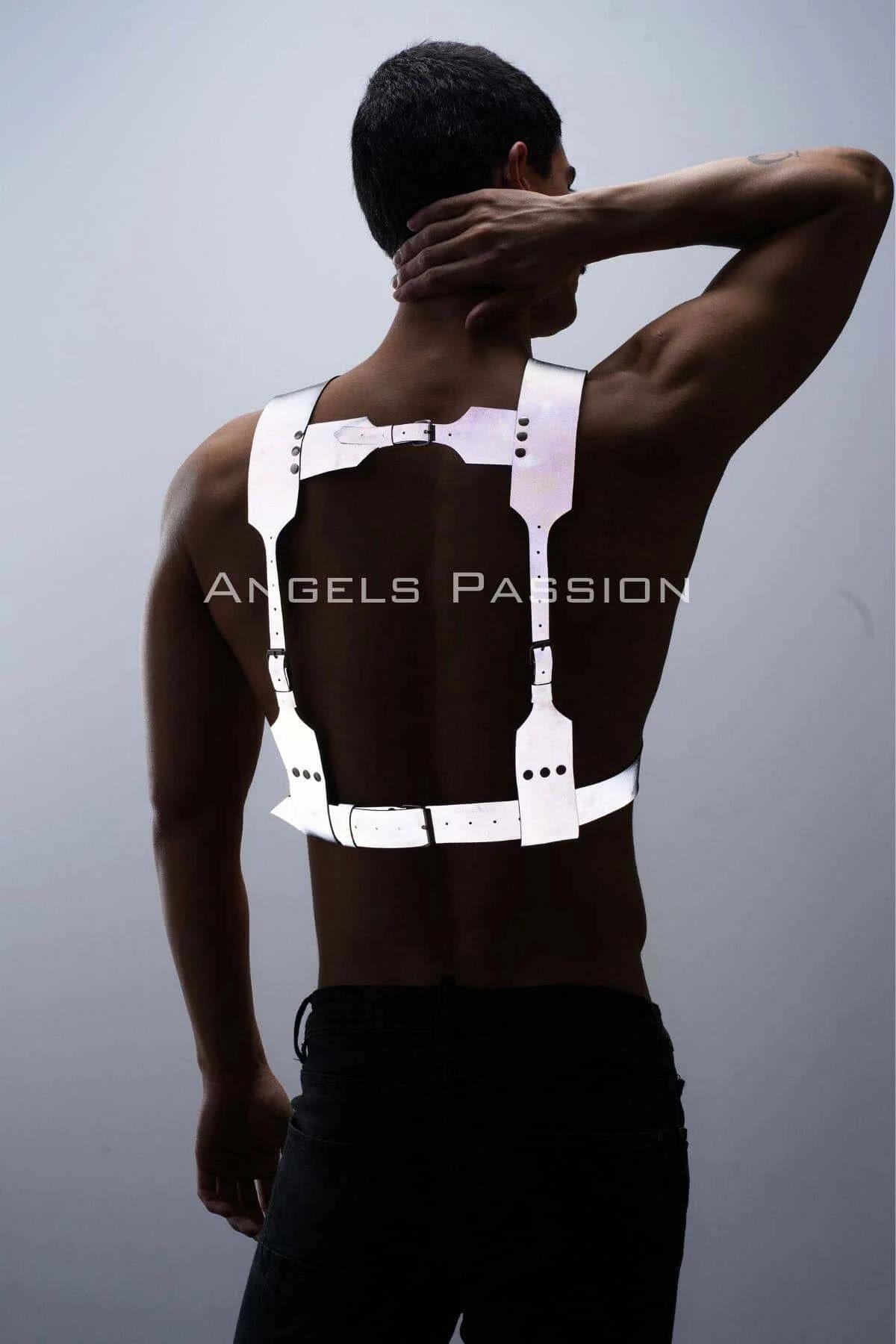 Mens Reflective Body Harness for Clubwear & Parties