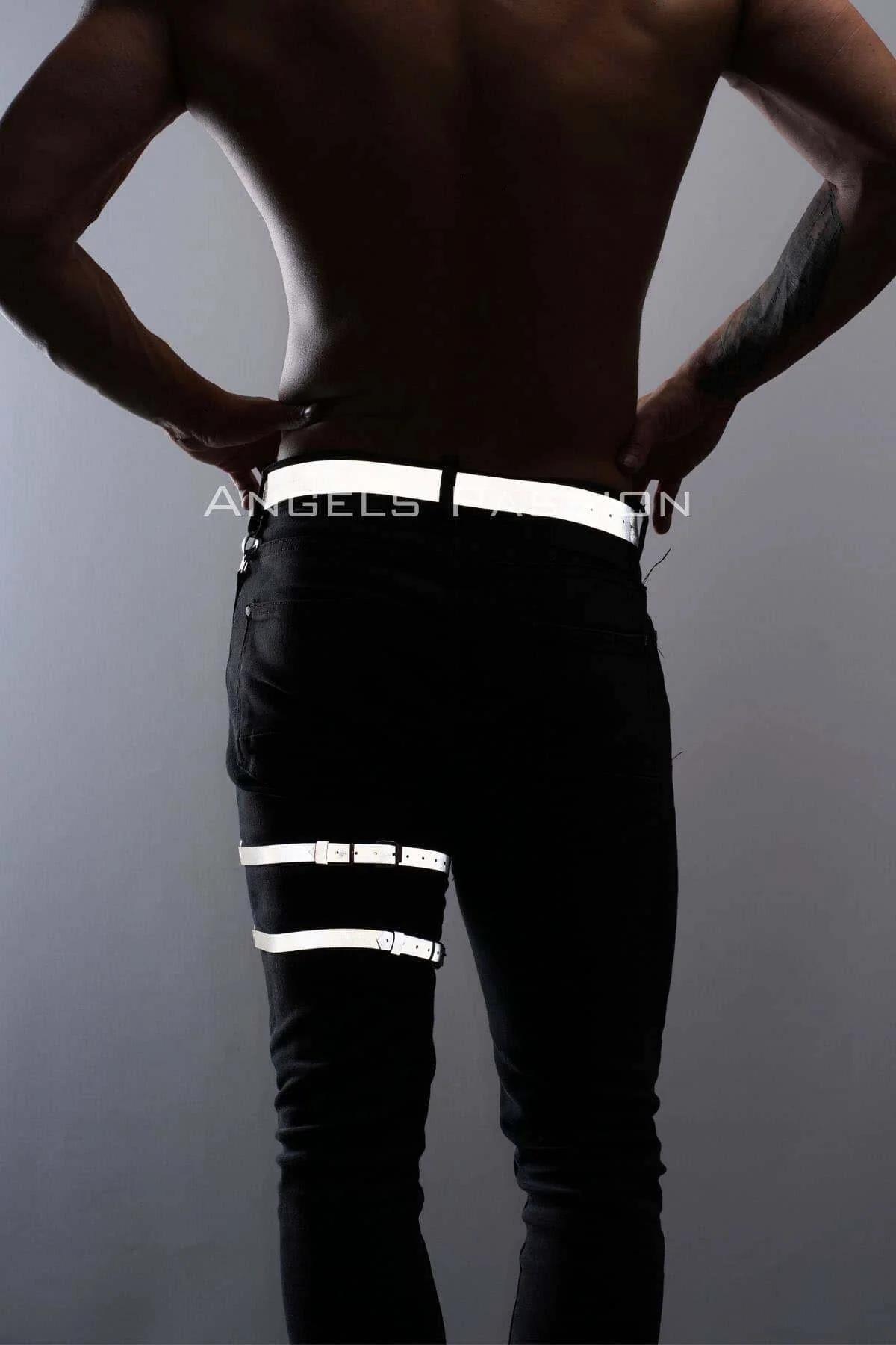 Reflective Men's Adjustable Thigh Leg Harness Accessory