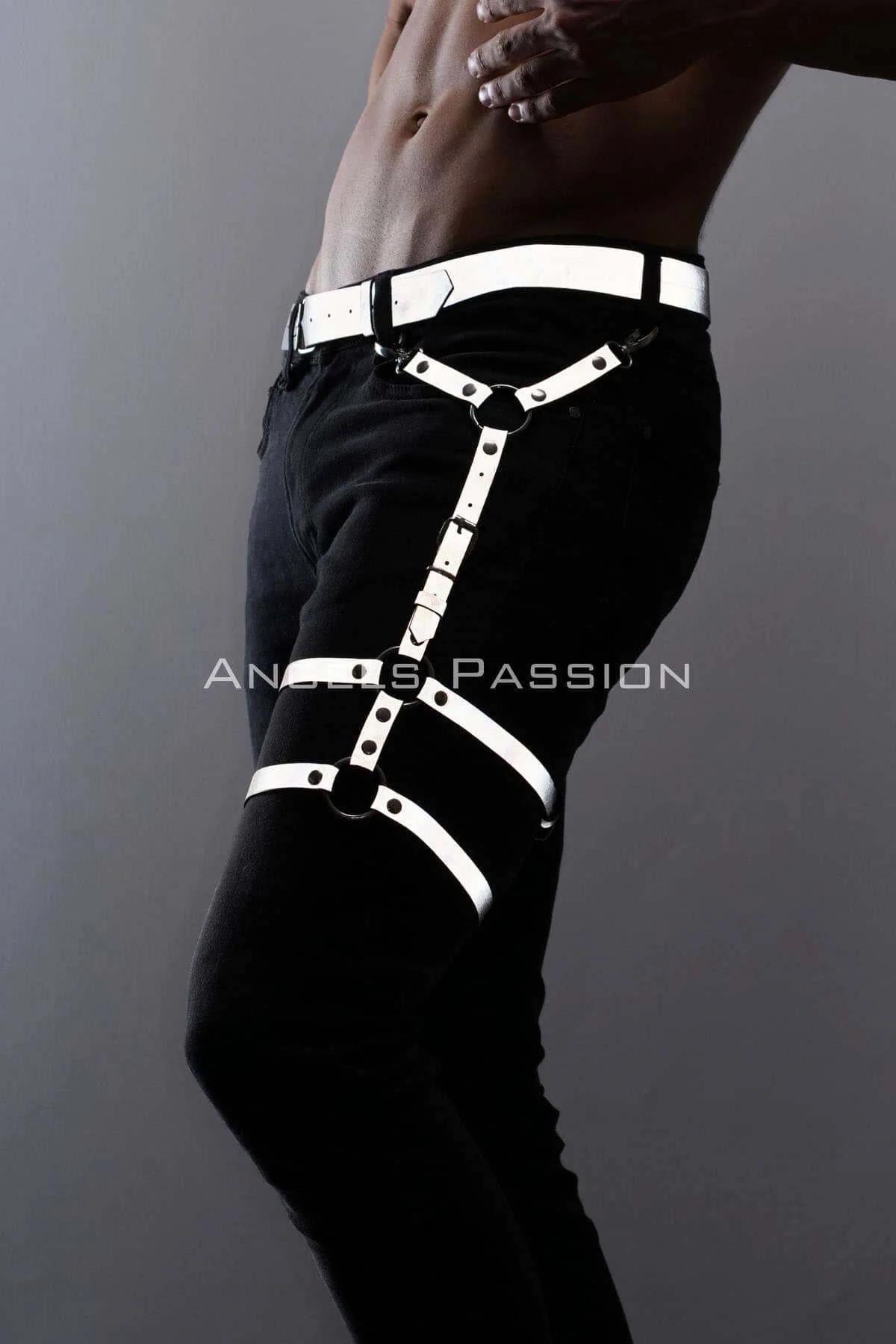 Reflective Men's Adjustable Thigh Leg Harness Accessory