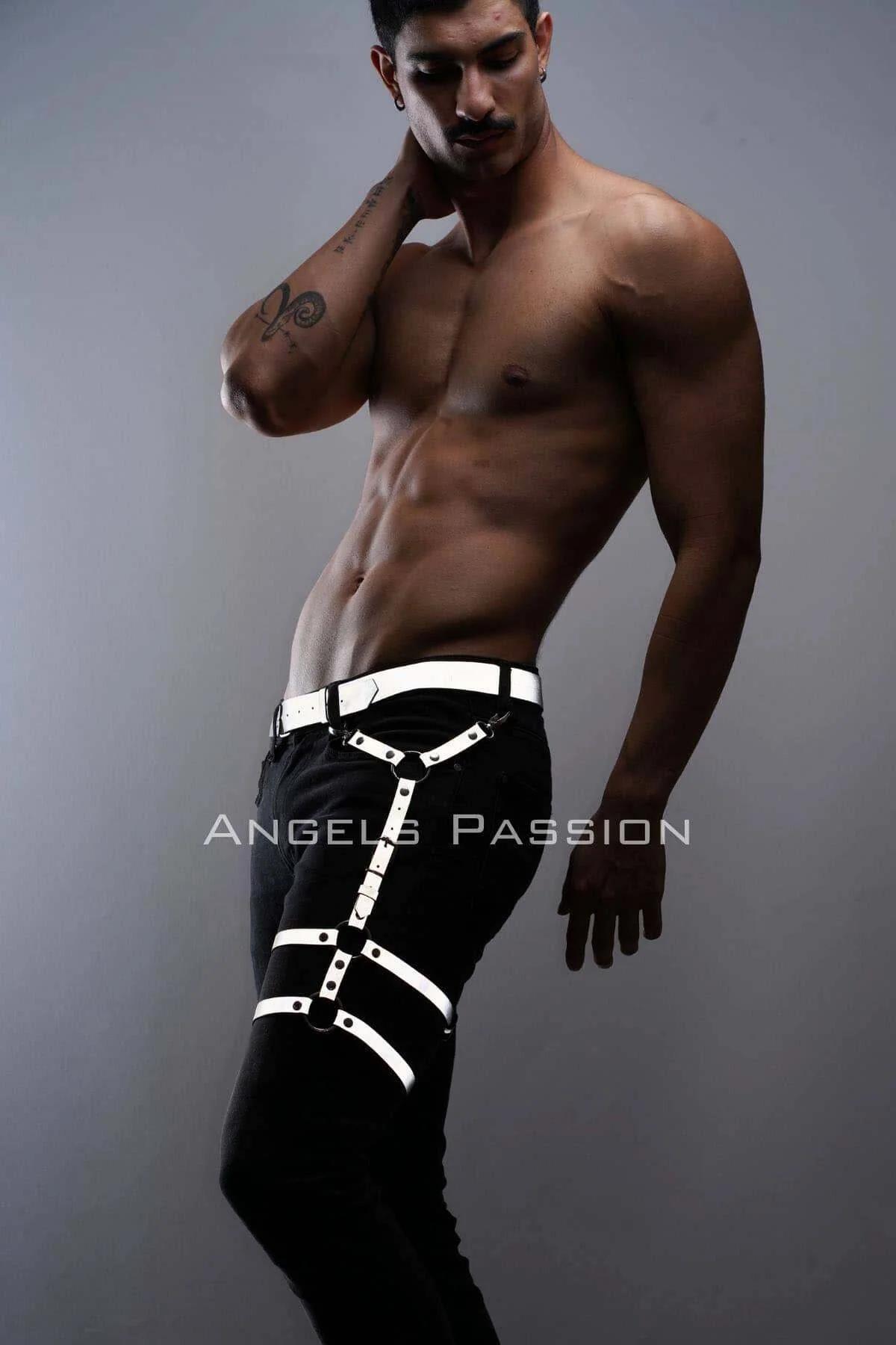 Reflective Men's Adjustable Thigh Leg Harness Accessory