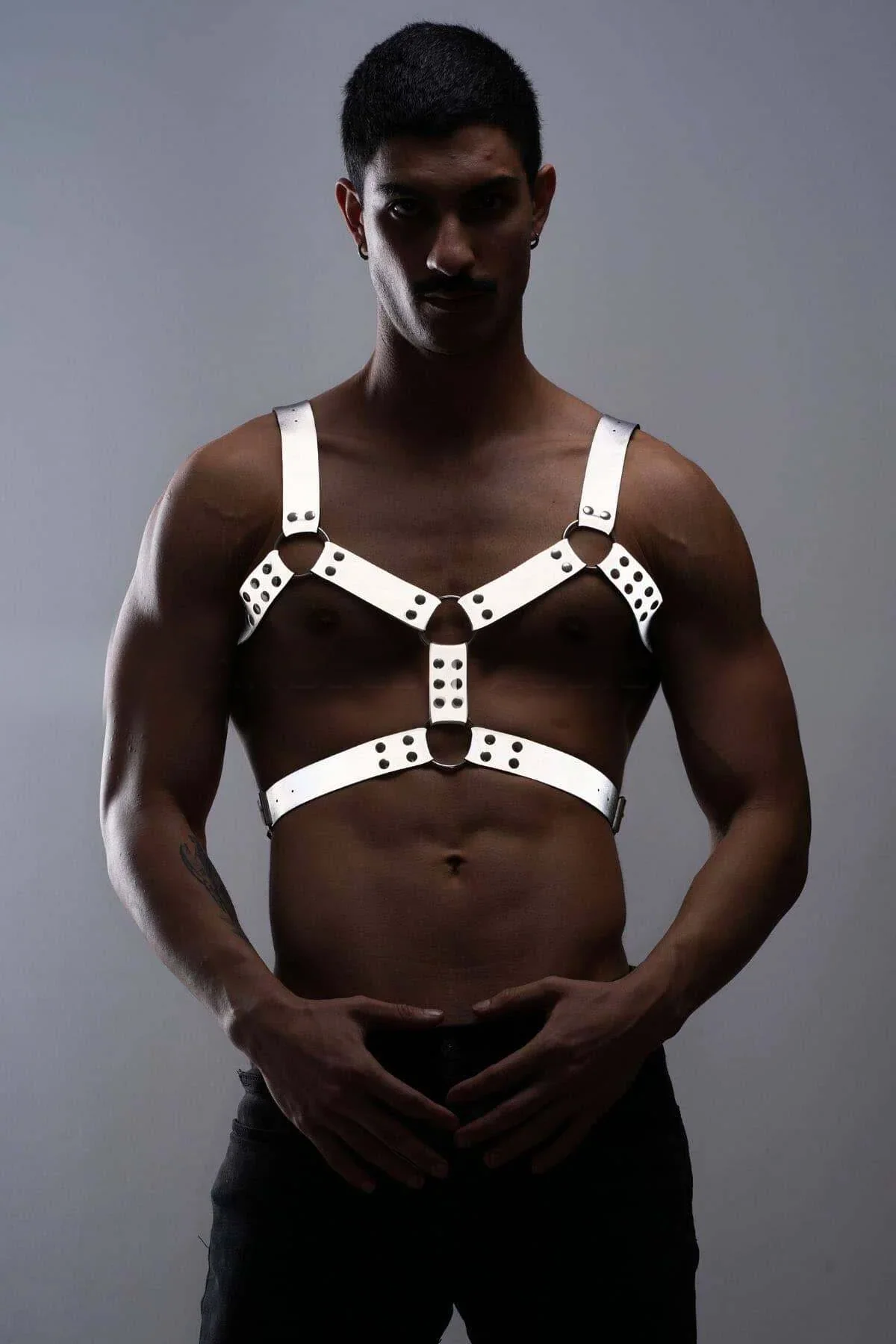 Men's Reflective Chest Harness – Adjustable Style Statement